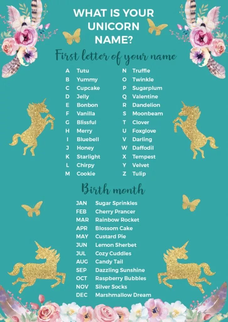 Unicorn name