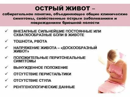 Что делать если в животе острое