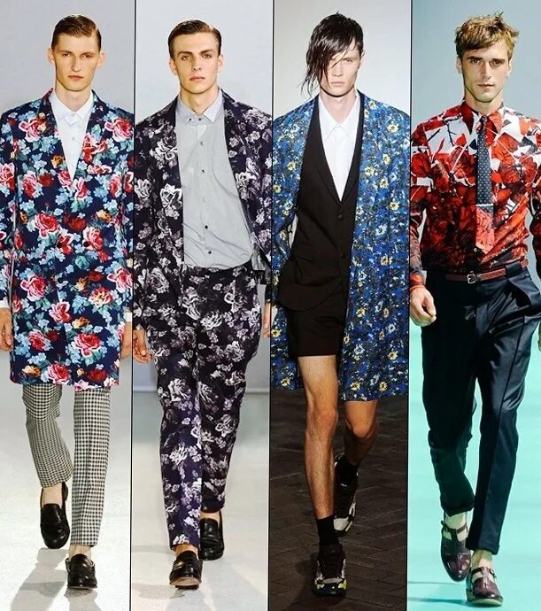 Сх мода. Модные тренды. Мужская мода лето. Цветочный принт в мужской одежде.