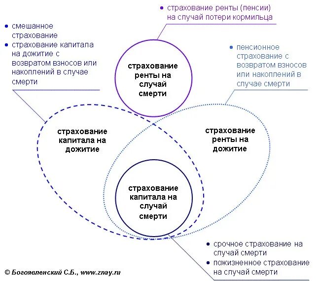 Страхование на случай дожития. Виды страхования. Смешанное страхование жизни. Виды страхования ренты. Смешанные виды страхования.