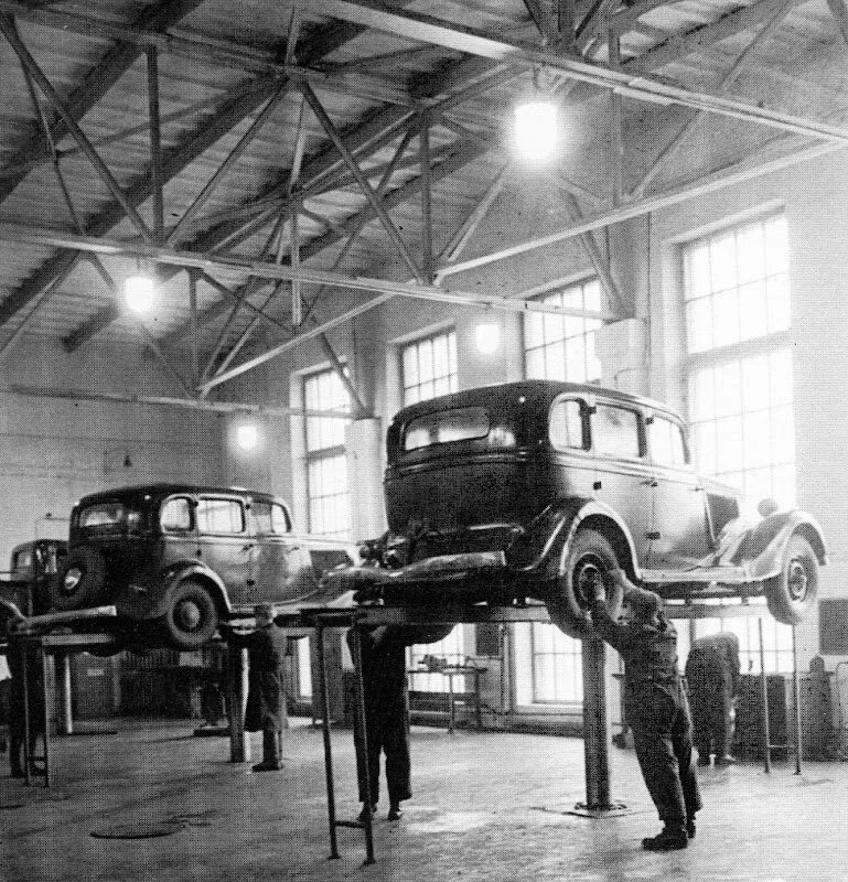 Первые автомастерские. Станция технического обслуживания автомобилей. Первые автосервисы. Советская автомастерская. Ремонтная история