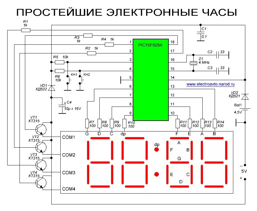 Микроконтроллер часов