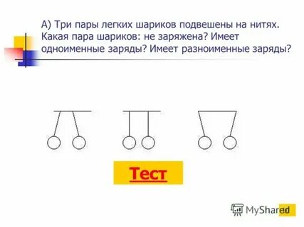 Определите заряд шариков