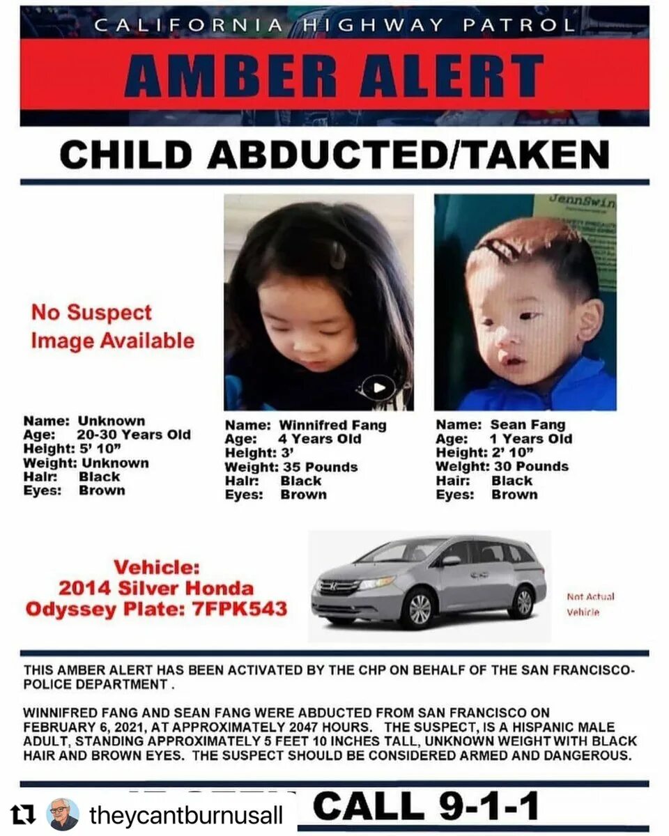 Missing child. Missing children. Police Department child Abduction Notice. A child is missing, 1995.