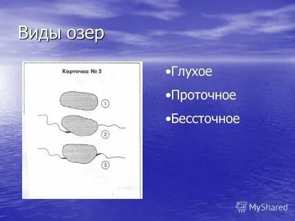 Виды озер