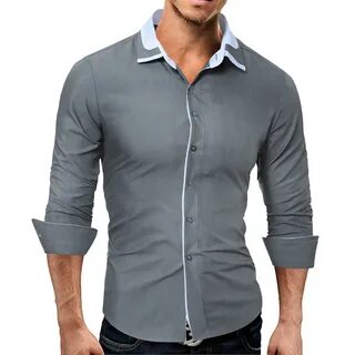 Мужская рубашка slim