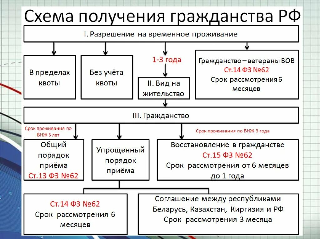 Процедура принятия гражданства РФ. Порядок получения гражданства РФ схема. Этапы получения гражданства РФ В упрощенном порядке. Упрощенная схема получения гражданства РФ. Что нужно для российского гражданства