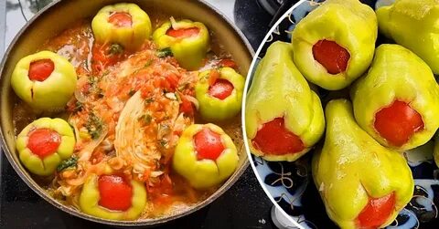 Овощной фаршированный перец без мяса