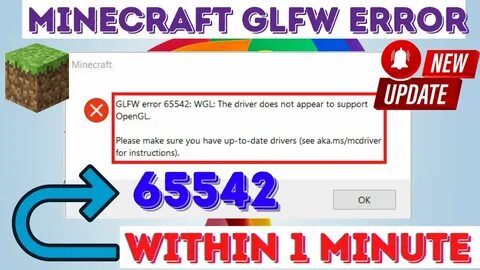 Glfw error 65542 wgl the driver