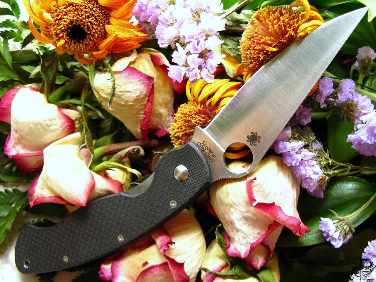 Нож и т д и. Красивые ножи. Цветок и нож. Цветочный нож. Нож с цветами.