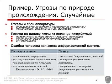 Переменная опасность примеры