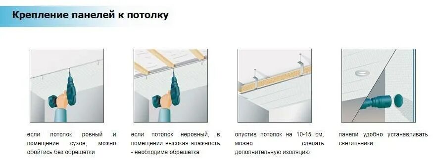 Как крепить панели пвх на обрешетку. Монтаж пвх панелей на потолок схема. крепеж для панелей пвх на стены или потолок. как крепить направляющие для пвх панелей к стене. как крепить светильник к потолку из пвх панелей.