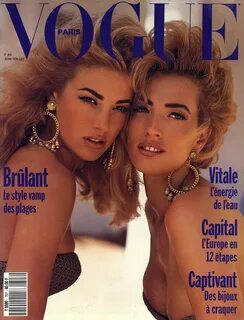June/July 1990 - "Vogue/Paris" Elaine Irwin (L) from Ford w/ Tatj...