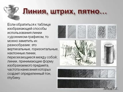 Линия штрих пятно в изобразительном искусстве