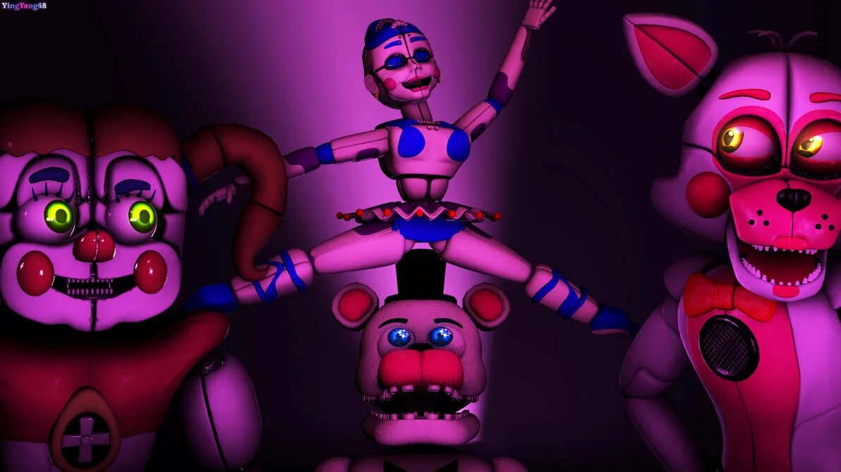 Мимк фнаф. Fnaf6 и фнаф систр локешен. мишка фредди бейби. фнаф систер локейшн балора. систер локейшн бони.