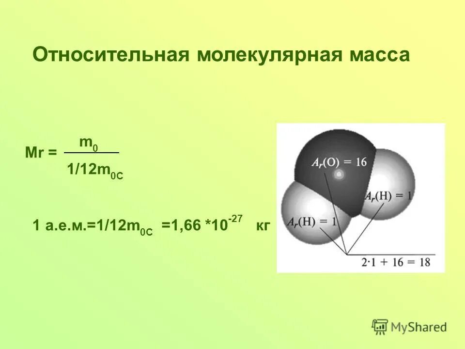 выберите характеристику молекулы