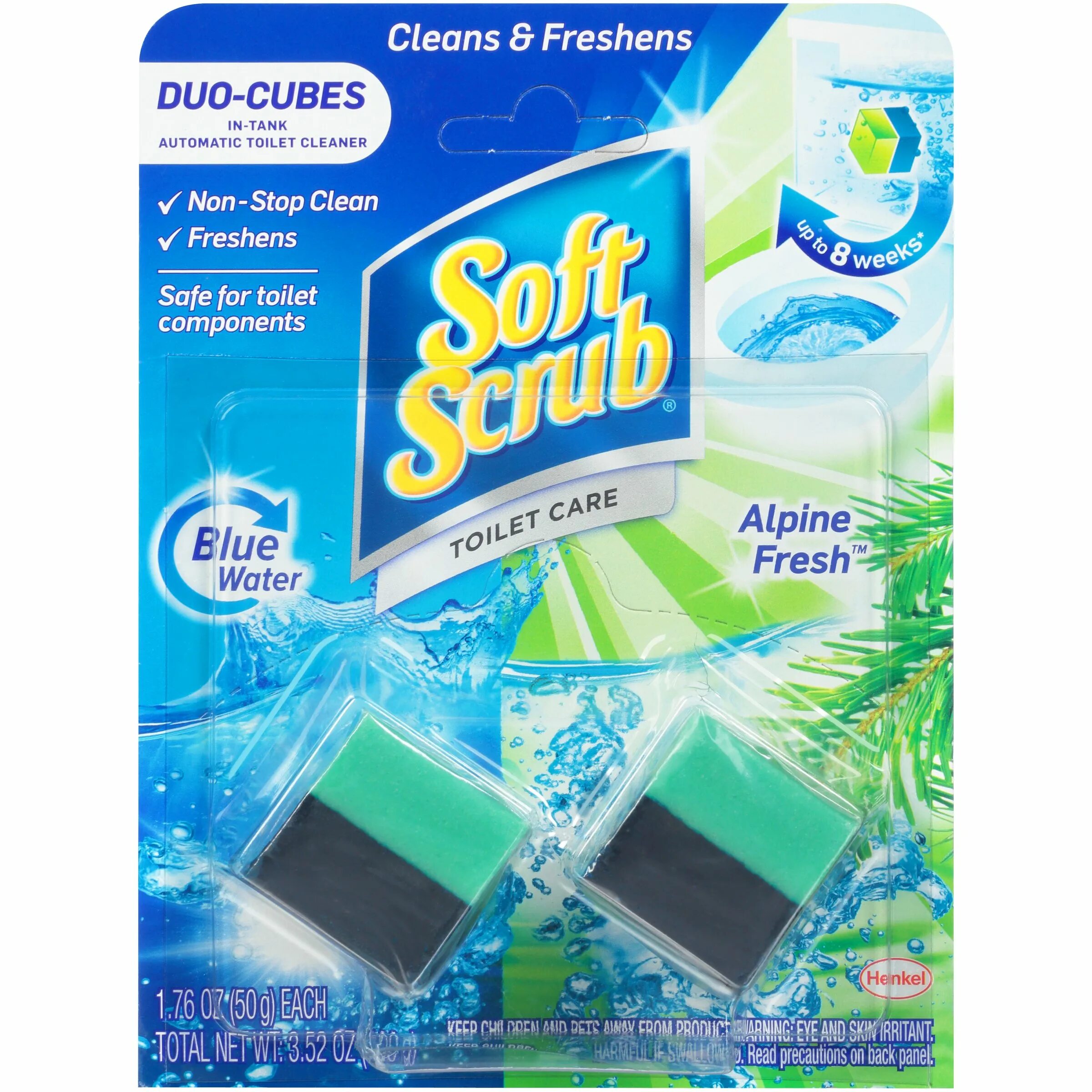 Henkel Duo-Cubes. Альпийский Фреш. 2 В одном Duo Cleaning. Toilet Cleaner Blocks.