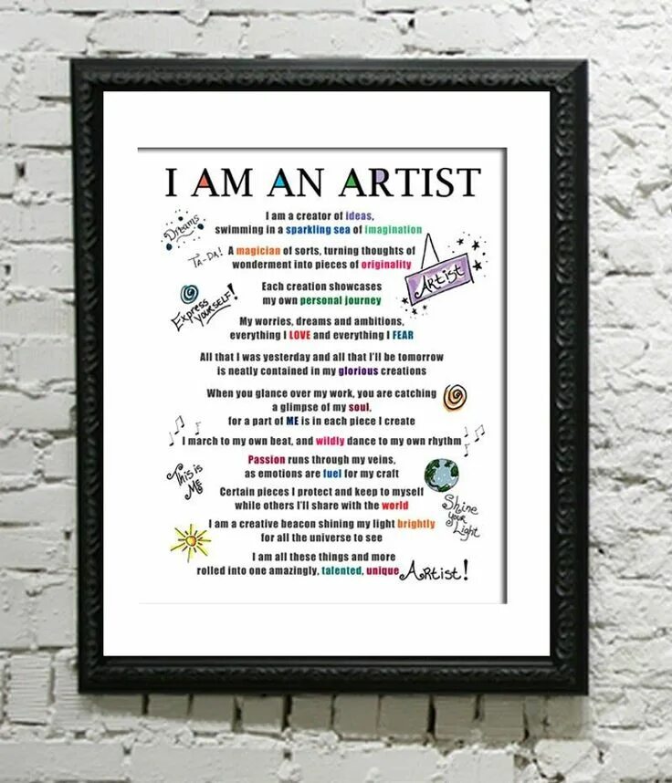 I am an artist. I am an artist. Im a real artist. I am an artist. Real you.