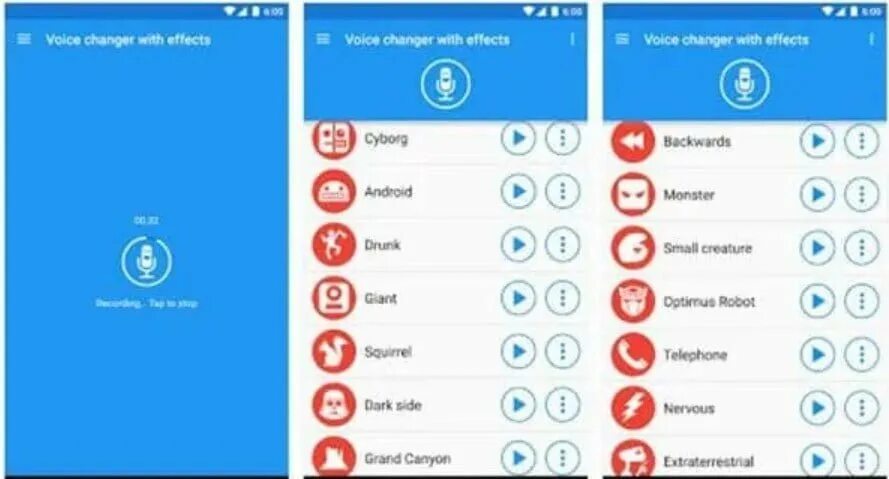 Смена голоса андроид. Преобразователь голоса. Приложение Voice Changer для андроид. Преобразователь голоса на андроид. Voice Changer with Effects.
