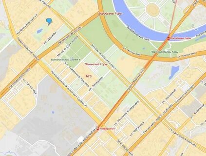 Метро университет на карте