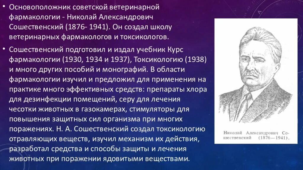 Ученые фармакологии. Краткая история развития фармакологии. Основоположники ветеринарной фармакологии. Развитие ветеринарной фармакологии..