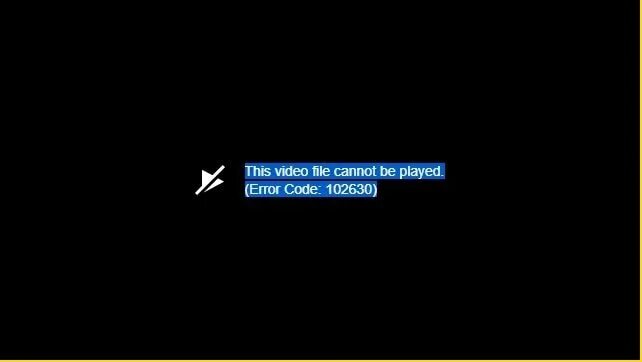 This video cannot be played