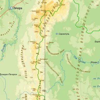 Гора народная на карте урала