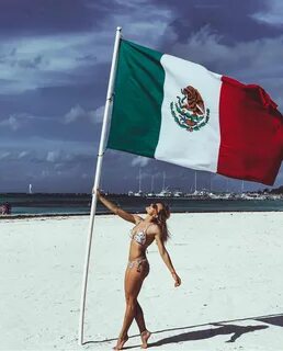 Mexican flag bikini.