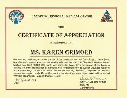 Certificate example