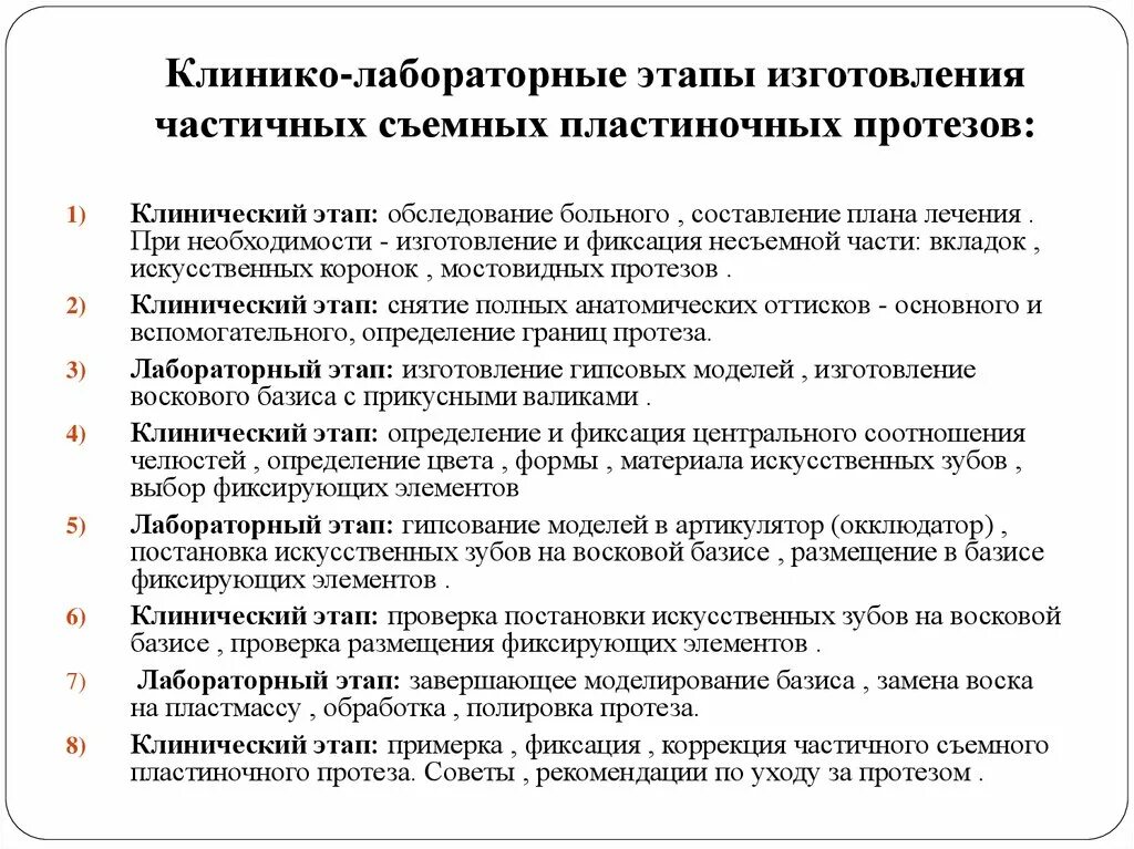 Клинико лабораторные этапы пластиночных протезов. Клинико лабораторные этапы изготовления частичных съемных протезов. Клинико лабораторные этапы пластинчатого протеза. Клинико лабораторные этапы изготовления полных съемных протезов. Кшинико лабораторнве этапы изготовления полных съёмных протезов.