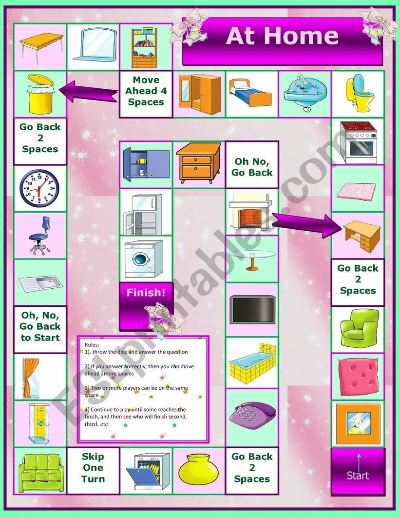 There is at home. Furniture board game. there is there are игра. комнаты и мебель worksheet. board game in the house.