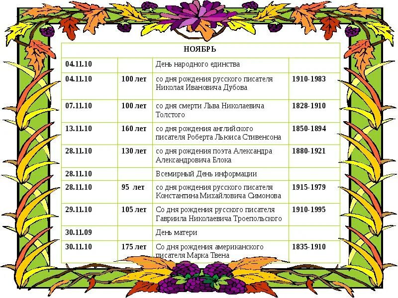 Праздники октябрь 23 года. Памятные литературные даты. Календарь знаменательных дат. Праздничные знаменательные даты. Даты юбилеи памятные даты.