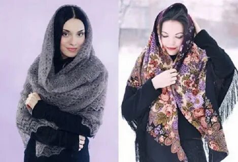 Как завязывать платок зимой
