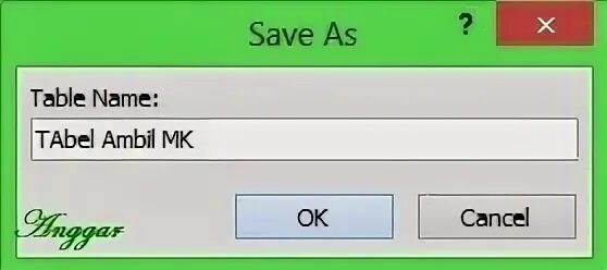 Save table. Save table