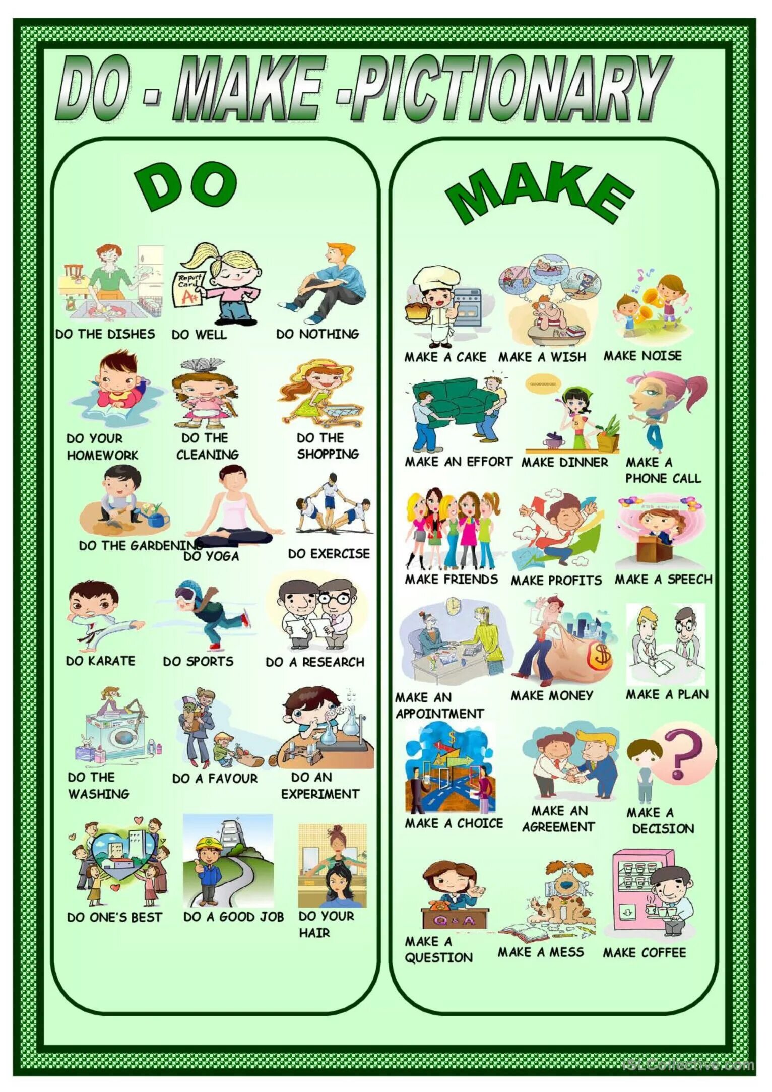 Your homework do make. Make do. Make or do. Make do разница. Глаголы do make в английском языке упражнения.