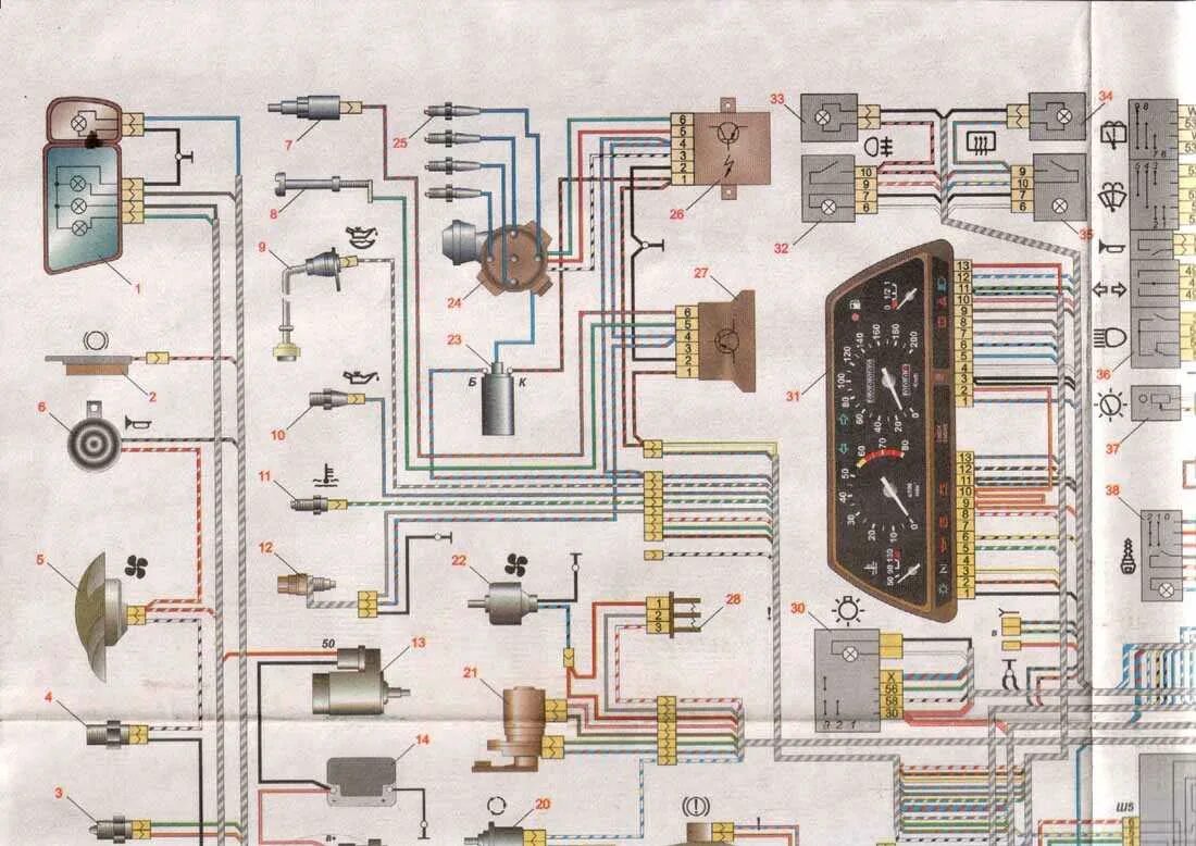 Электропроводка 2110. Электрическая схема ВАЗ 2110 инжектор. Электропроводка ВАЗ 2111 инжектор 8 клапанов. Схема подключения проводки салона ВАЗ-2110. ВАЗ 2110 электрика схема.