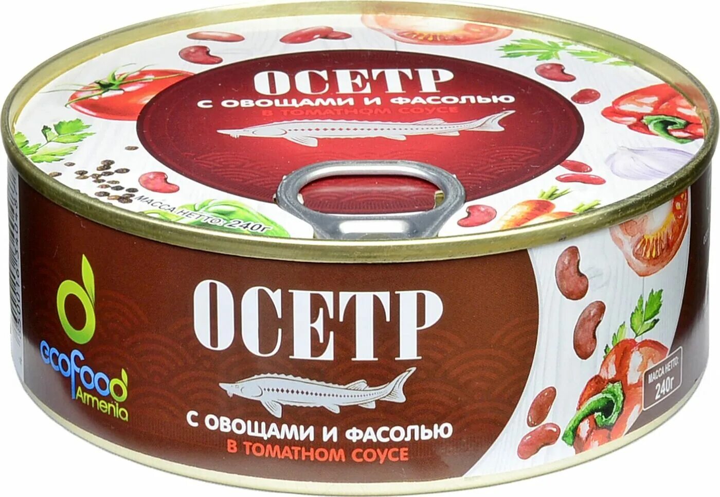 Консервы рыба с овощами. Ecofood осетр в томатном соусе, 240 г. Осетр консервы Экофуд. Осётр в том.соусе 240г ecofood. Осетр с овощами консерва.