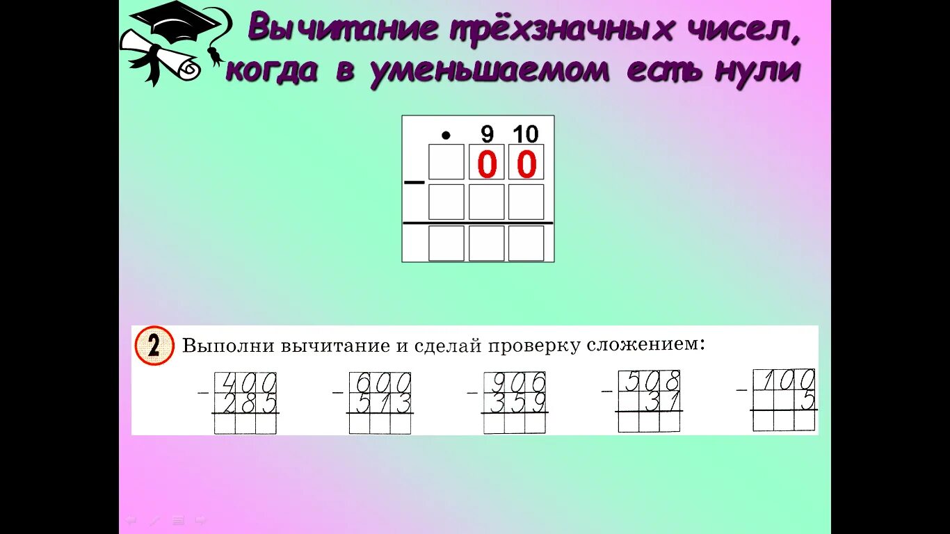 Вычитание столбиком урок. Вычитание в столбик. Примеры на вычитание в столбик. Вычитание из трехзначного числа столбиком. Вычитание столбиком 3 класс.