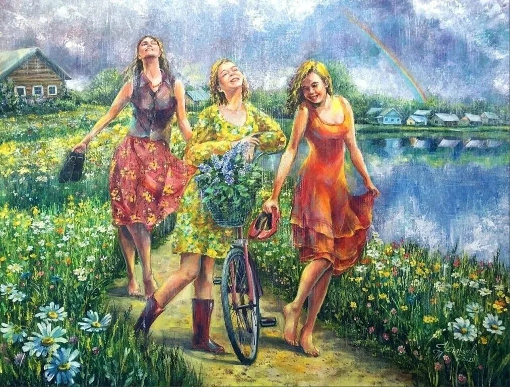 художник кэндас лавли. красивые картинки на рабочий стол. природа перед войной. русский народ. картины художница кэндас лавли.