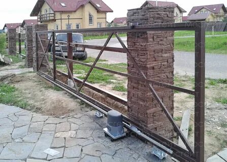 Ворота откатные какая профильная труба