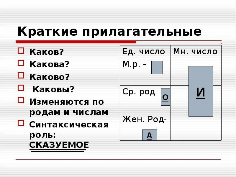 Правильная краткая