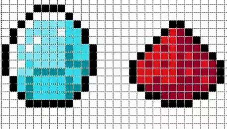 Как нарисовать алмаз из майнкрафт по клеточкам