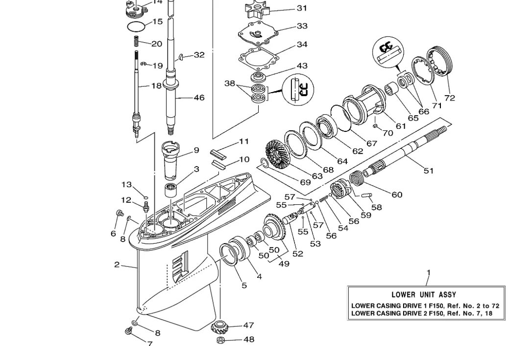 Lower unit. Мотор Yamaha f150 TXR. Штуцер для редуктора мотора Ямаха. Yamaha f25 2006.