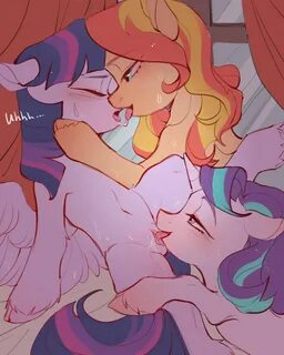 2409027 - explicit, artist:amo, starlight glimmer, sunset shimmer, twiligh...