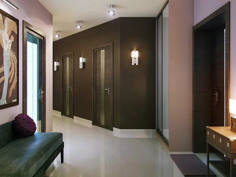 Шоколад квартиры. Прихожая в коричневом цвете. Цвет стен в коридоре. Коричневые стены в коридоре. Прихожая в шоколадных тонах.