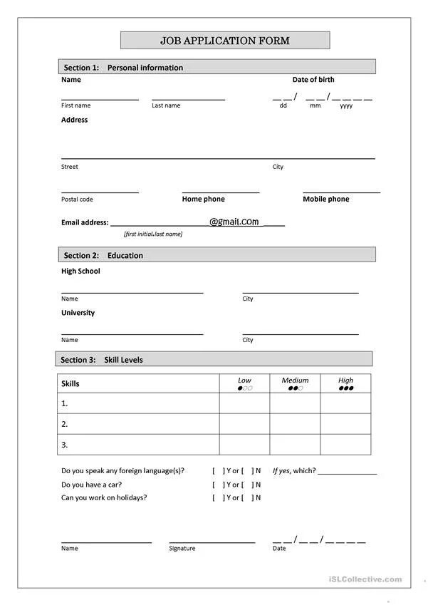 Require to fill filling. Job application form. Application form for job. Application form на английском. Application form Worksheet.