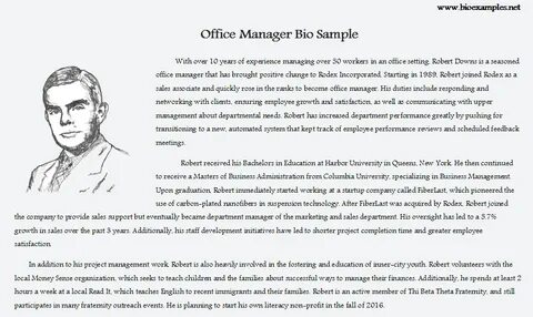 Biography example