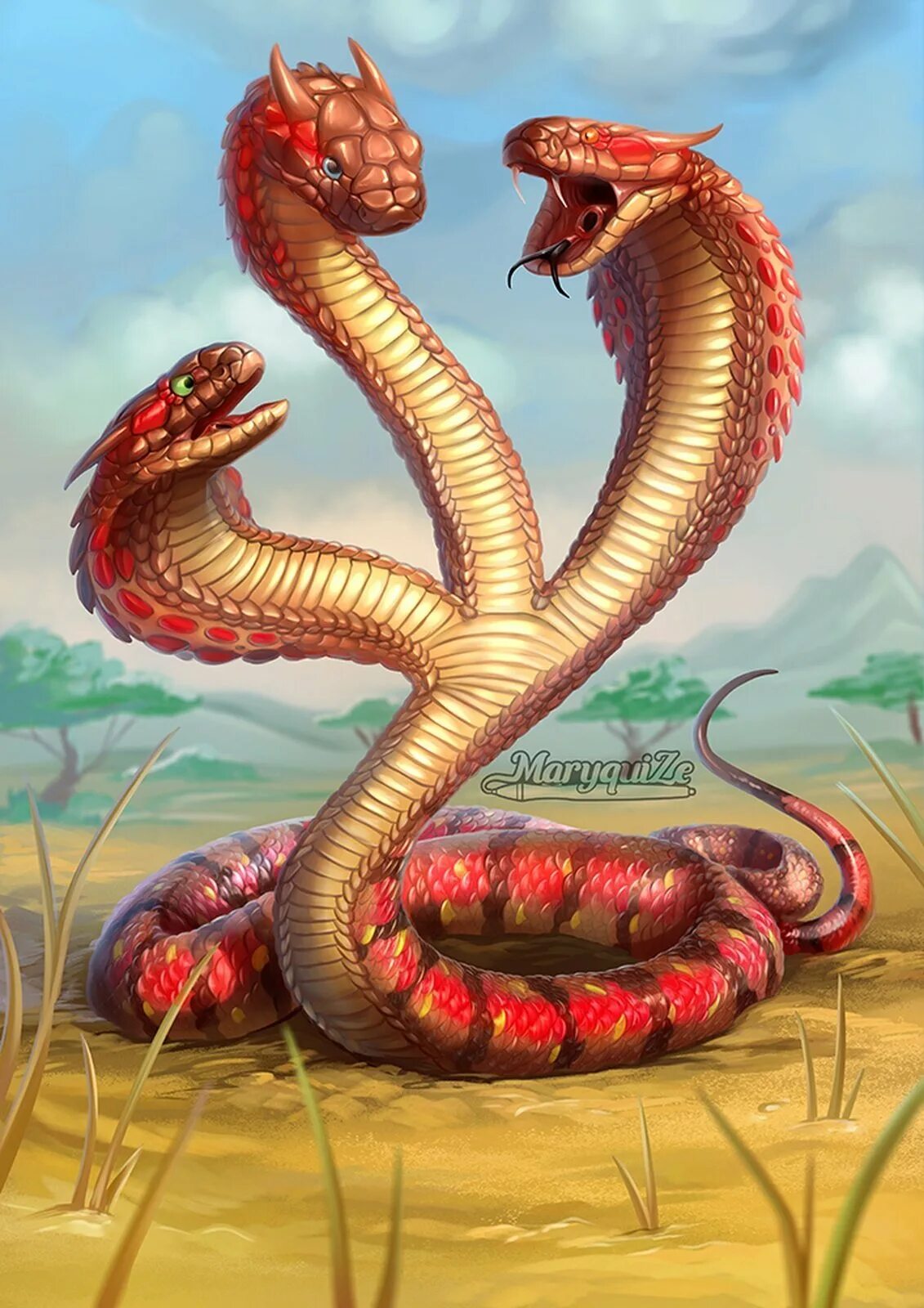 Трехголовая змея гидра. Змей Горыныч Трехглавый дракон. Искушение песчаного змея читать