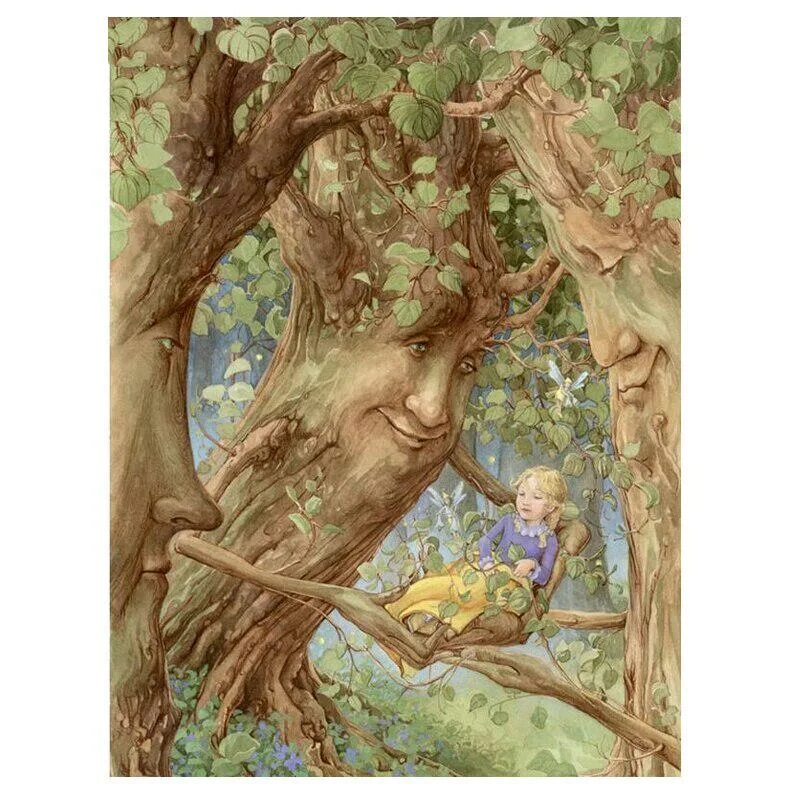 By a tree