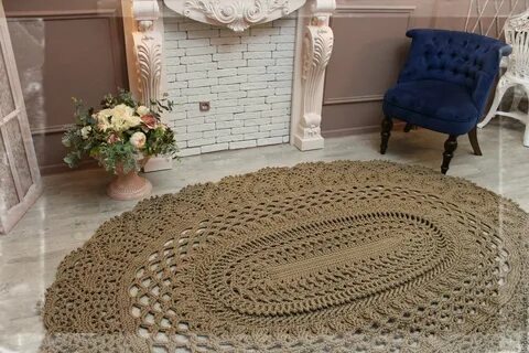 Вяжем коврик из шнура